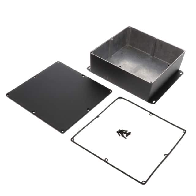 1590WFFBK BOX ALUM BLACK 7.402"L X 7.402"W