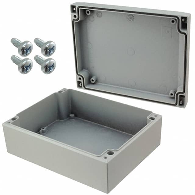 041418070 BOX ALUM GRAY 7.087"L X 5.512"W
