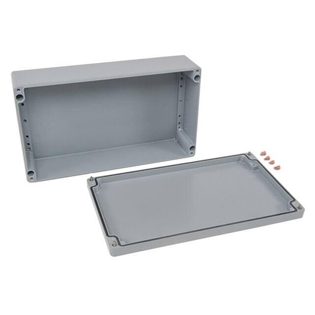 012340110 BOX ALUM GRAY 15.75"L X 9.06"W