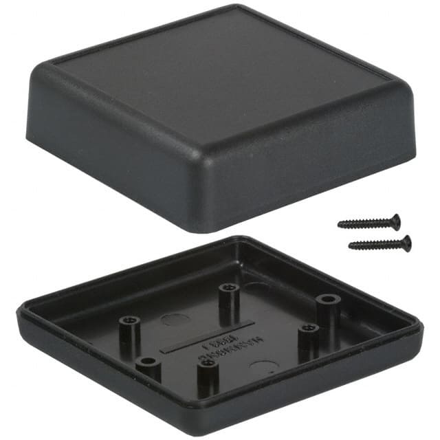 1593JBK BOX ABS BLACK 2.608"L X 2.608"W