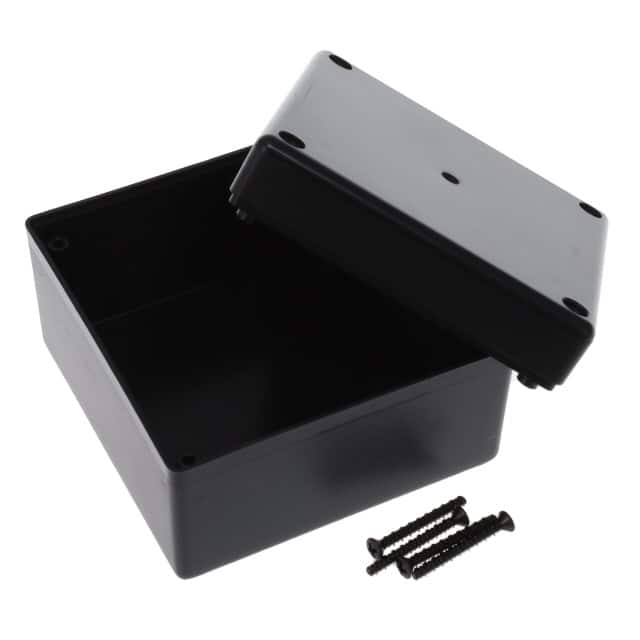 CU-1472 BOX ABS BLACK 3.102"L X 3.102"W