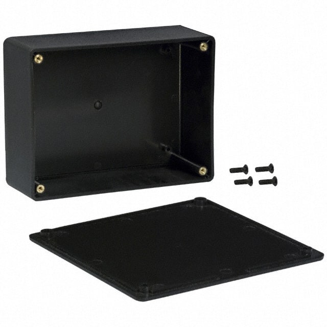 CU-3282 BOX ABS BLACK 4.612"L X 4.612"W