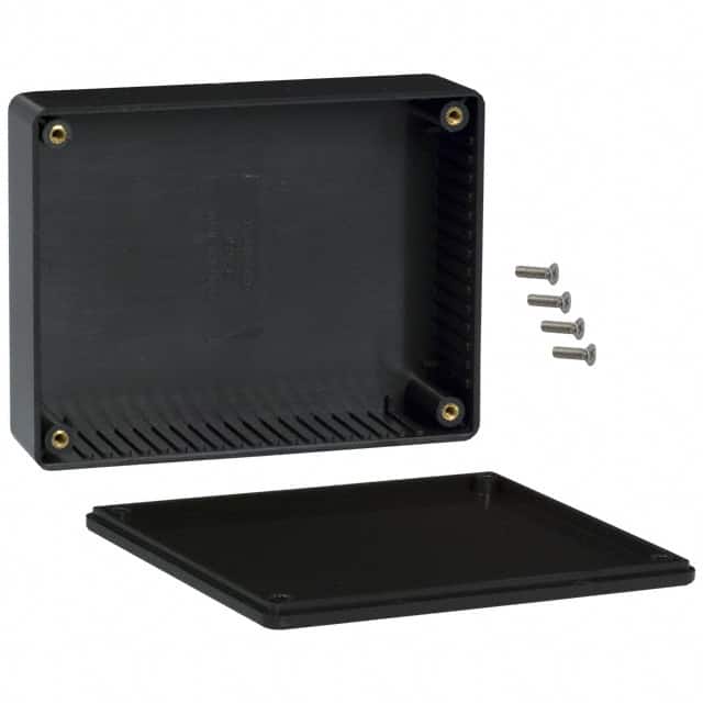 1591GBK BOX ABS BLACK 4.744"L X 3.685"W