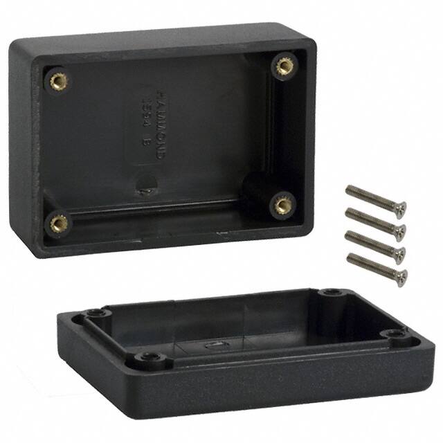 1594BBK BOX ABS BLACK 3.189"L X 2.205"W