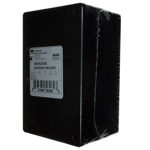1591XXTBK BOX ABS BLACK 4.853"L X 3.278"W