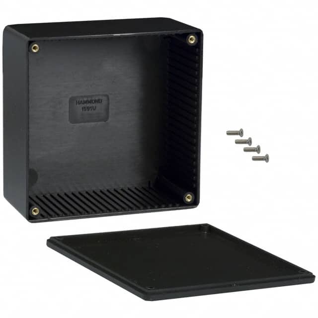1591UBK BOX ABS BLACK 4.724"L X 4.724"W