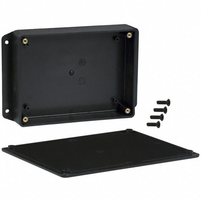 CU-3287-MB BOX ABS BLACK 6.112"L X 4.612"W