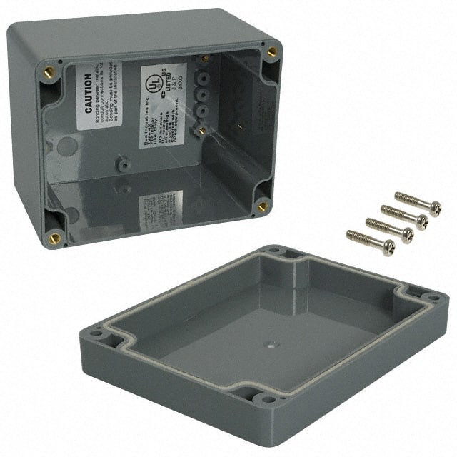 PN-1328-DG BOX ABS GRAY 4.528"L X 3.543"W