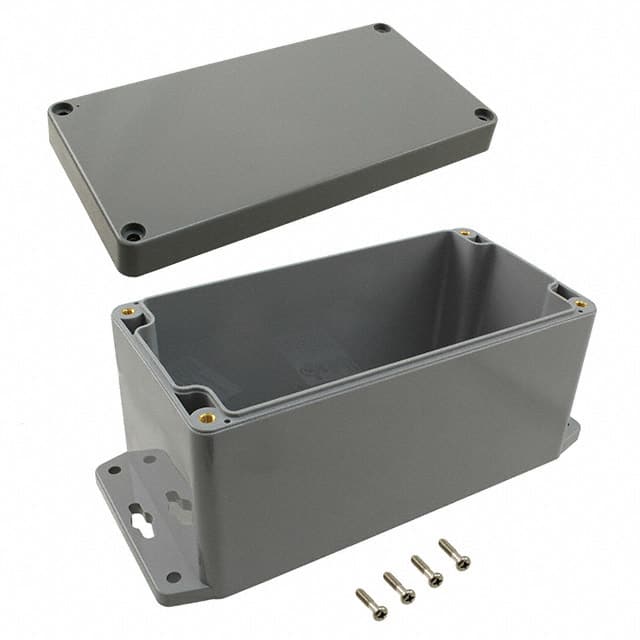 PN-1333-DGMB BOX ABS GRAY 6.387"L X 3.246"W