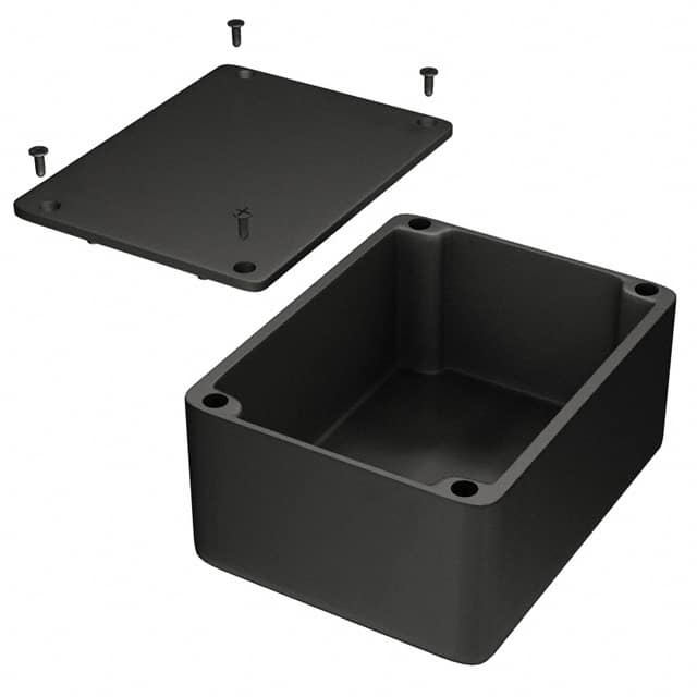 1550CBK BOX ALUM BLACK 4.528"L X 3.543"W