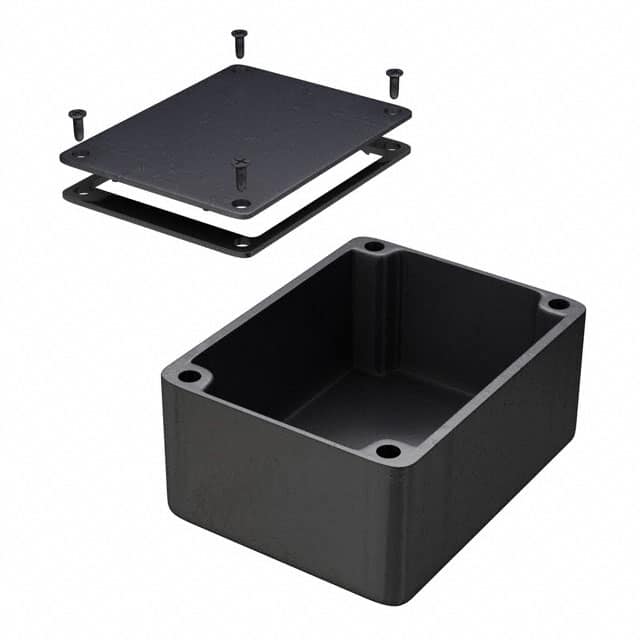 1550WCBK BOX ALUM BLACK 4.528"L X 3.543"W