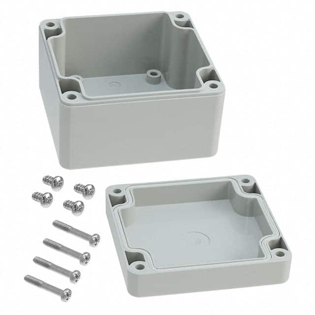 090808060 BOX ABS GRAY 3.228"L X 3.150"W