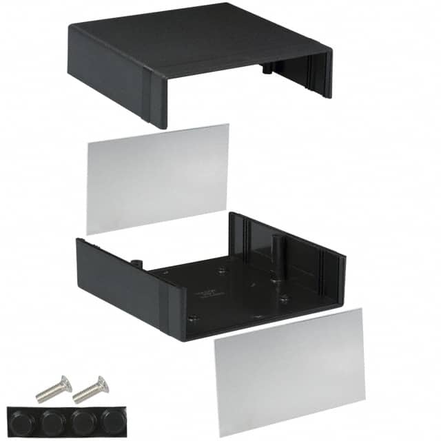 1598EBK BOX ABS BLACK 6.313"L X 6.246"W