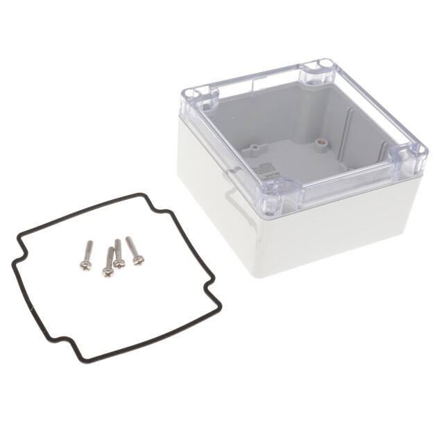 1554L2GYCL BOX PLAS GRAY 4.134"L X 4.134"W