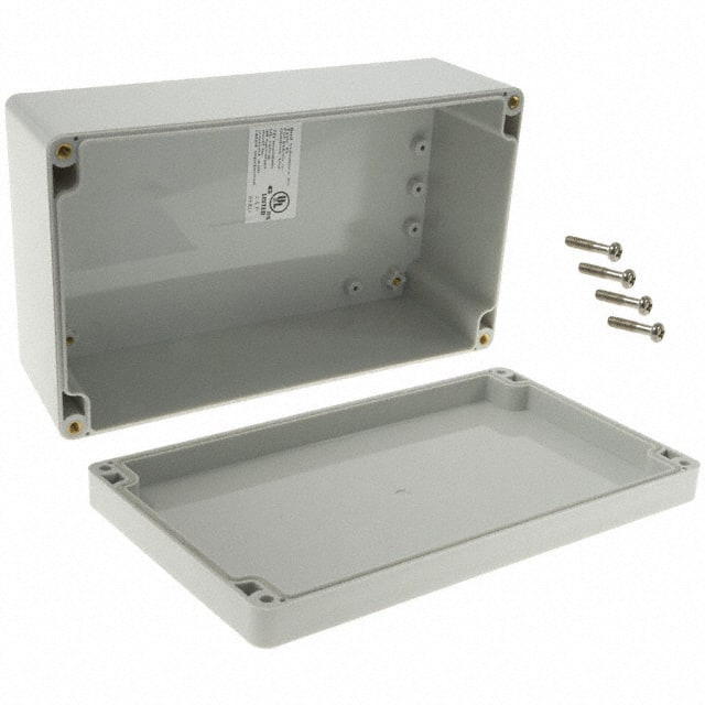 PN-1334 BOX PLAS GRAY 7.874"L X 4.724"W