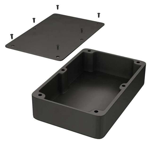 1550GBK BOX ALUM BLACK 8.740"L X 5.748"W