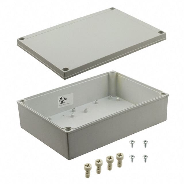PIP-11775 BOX PLAS GRAY 10.039"L X 7.087"W
