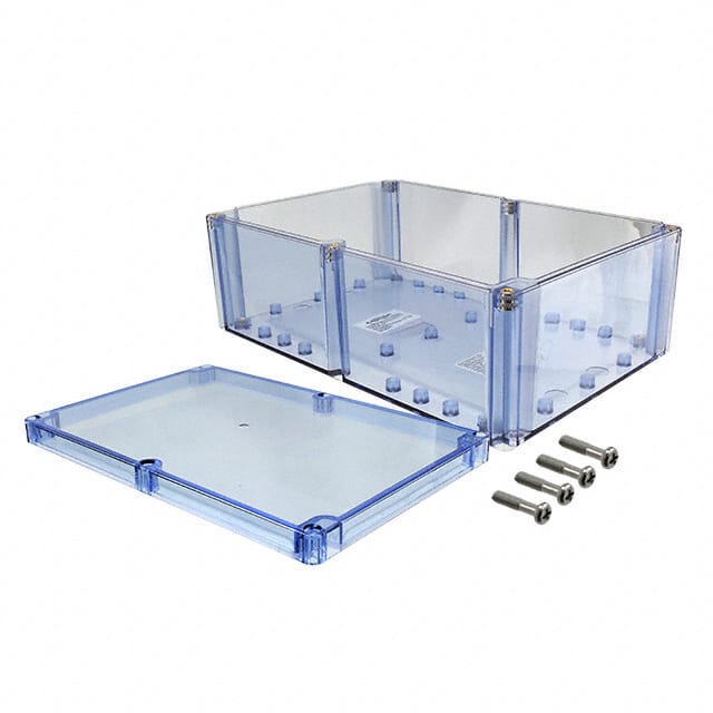 BT-2740 BOX PLSTC TRN BLUE 9.45"LX6.3"W
