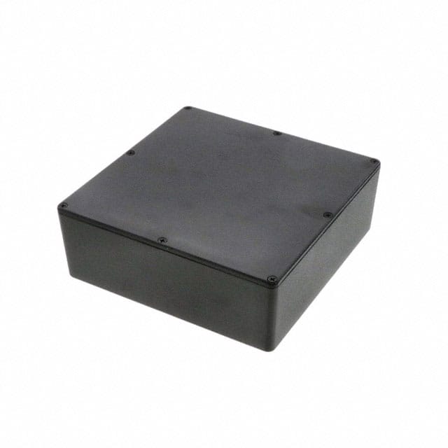 1590FBK BOX ALUM BLACK 7.402"L X 7.402"W