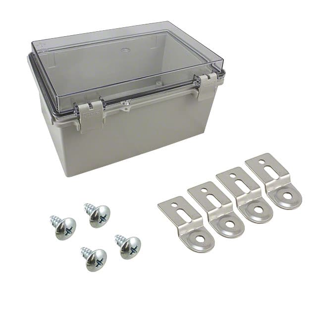 NBF-32218 BOX ABS/PC GRY/CL 11.81" X 7.87"