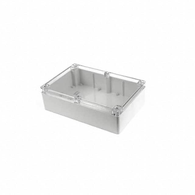 1554X2GYCL BOX PLAS GRY/CLR 11.81"LX7.87"W