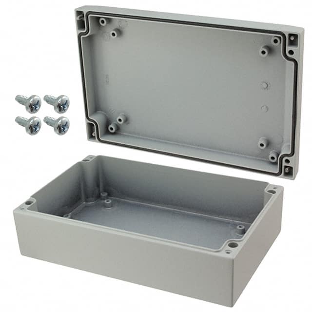 041422070 BOX ALUM GRAY 8.661"L X 5.512"W