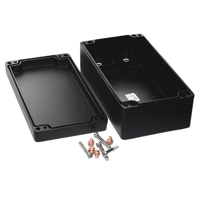 1590Z150BK BOX ALUM BLACK 8.691"L X 4.744"W