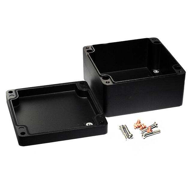 1590Z160BK BOX ALUM BLACK 6.299"L X 6.299"W