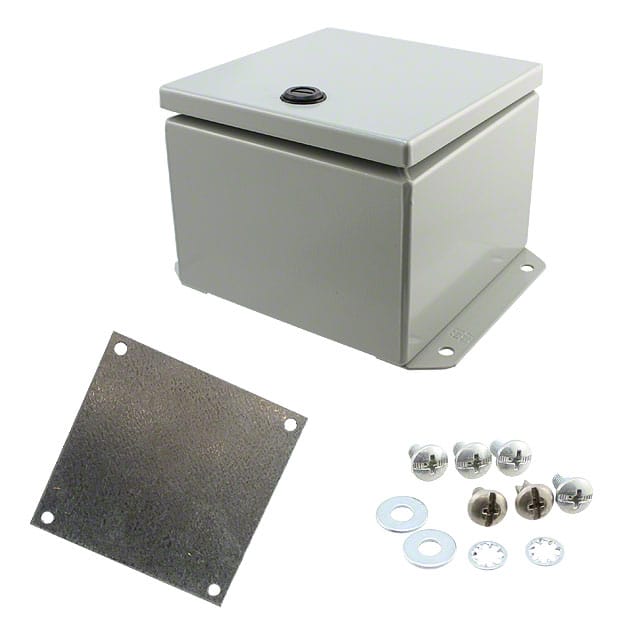 EJ664 BOX STEEL GRAY 6"L X 6"W