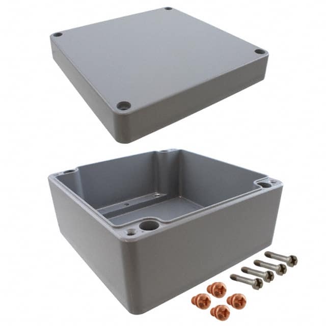 010606030 BOX ALUM GRAY 2.52"L X 2.28"W