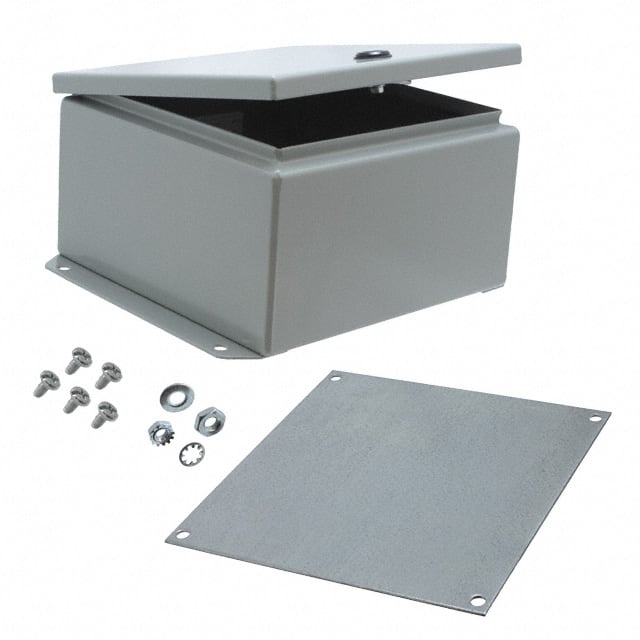 EJ884 BOX STEEL GRAY 8"L X 8"W