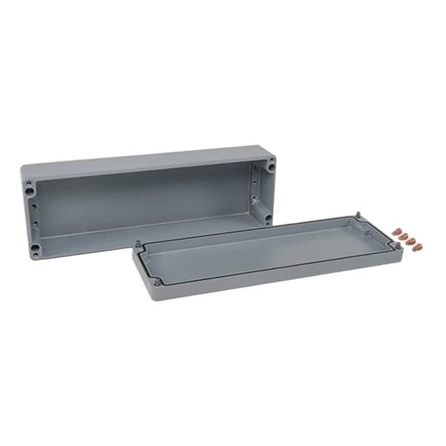 011236080 BOX ALUM GRAY 14.173"L X 4.724"W