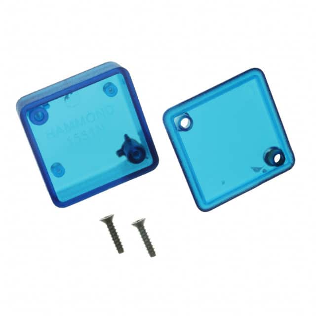 1551NTBU BOX ABS TRN BLUE 1.38"L X 1.38"W