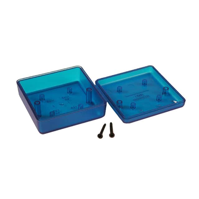 1593JTBU BOX ABS TRN BLUE 2.61"L X 2.61"W