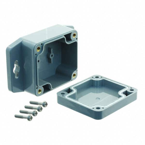 PN-1320-DGMB BOX ABS GRAY 2.520"L X 2.283"W