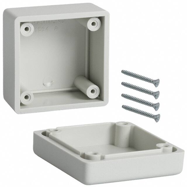 1594ASGY BOX ABS GRAY 2.205"L X 2.205"W