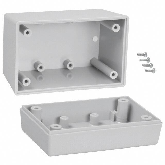 113,GY BOX ABS GRAY 3.600"L X 2.250"W