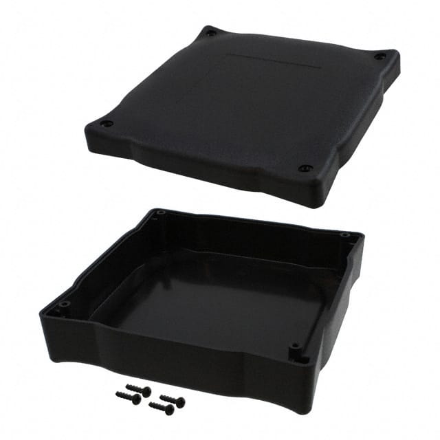 HH-3550 BOX ABS BLACK 4.500"L X 4.500"W