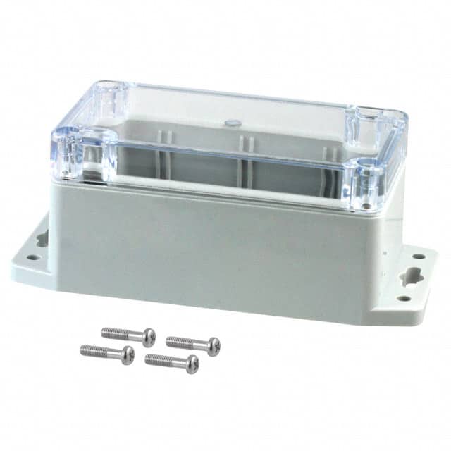 PN-1322-CMB BOX PLSTC GRAY/CLR 4.53"LX2.56"W