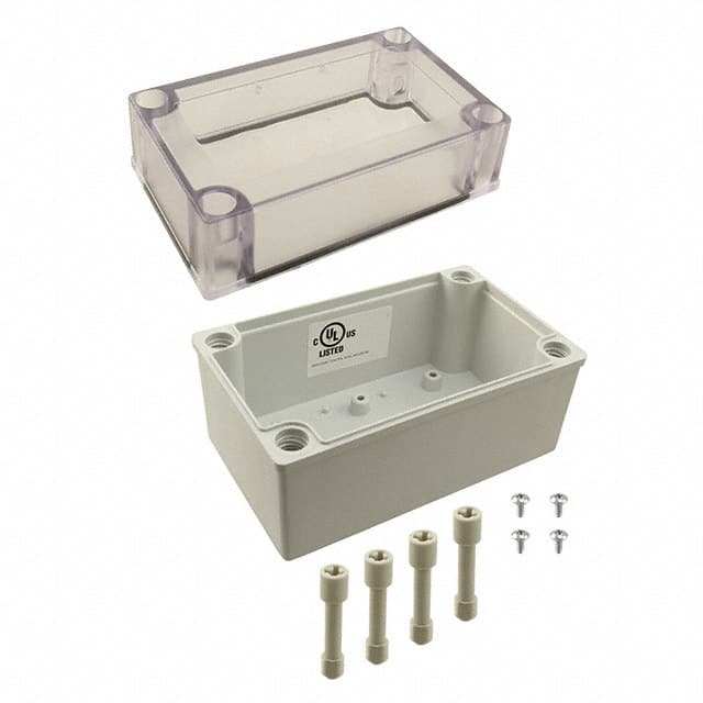 PIP-11763-C BOX PLSTC GRAY/CLR 5.12"LX3.15"W
