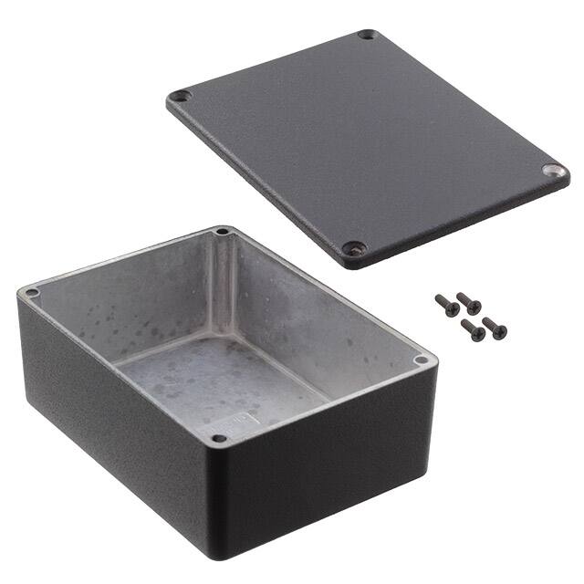 1590WSBK BOX ALUM BLACK 4.335"L X 3.232"W
