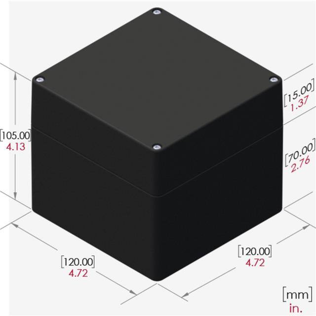RB55P14B28B BOX PLASTIC BLACK