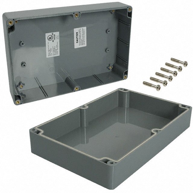 PN-1329-DG BOX ABS GRAY 8.740"L X 5.740"W