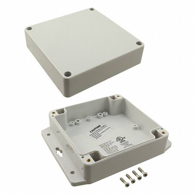 PN-1336-MB BOX PLAS GRAY 4.757"L X 4.766"W