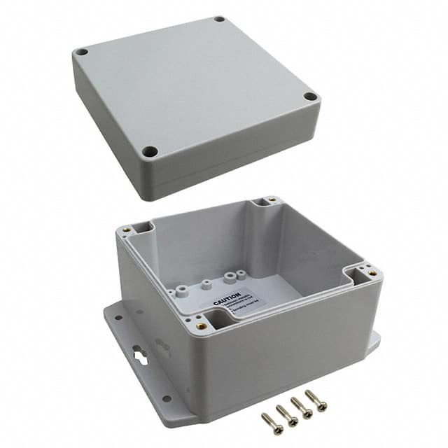 PN-1337-MB BOX PLAS GRAY 4.799"L X 4.807"W