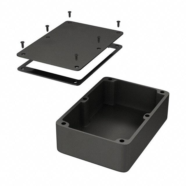 1550WEBK BOX ALUM BLACK 6.732"L X 4.764"W