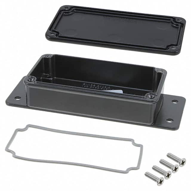 AN-2820-AB BOX ALUM BLACK 4.040"L X 2.070"W