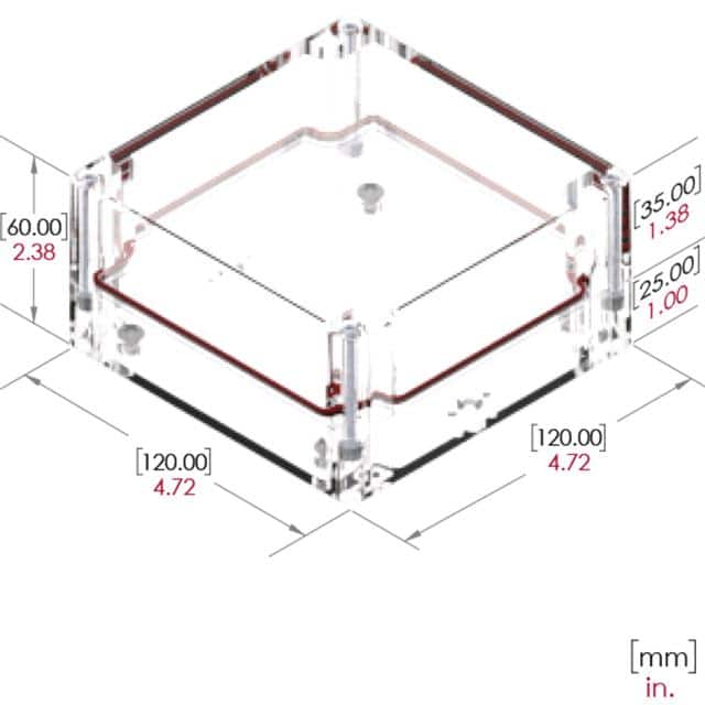 RB55P14C10C BOX PLASTIC CLEAR