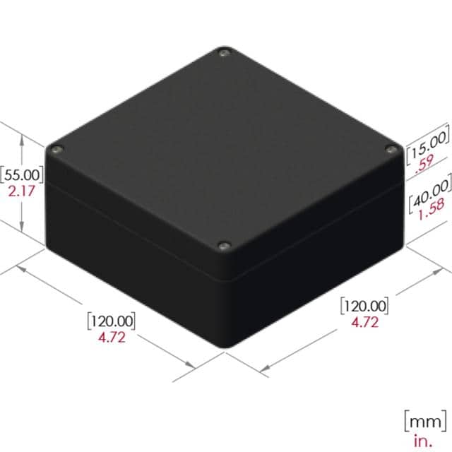 RB55P06B16B BOX PLASTIC BLACK