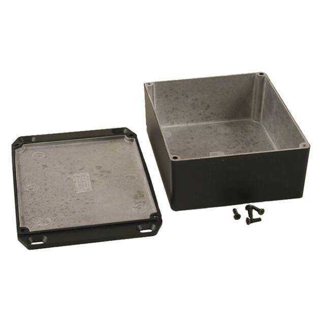 1590WXFLBK BOX ALUM BLACK 5.717"L X 4.772"W